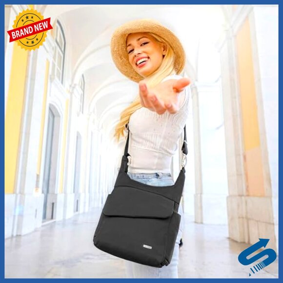 Anti-Theft Messenger Bag Slash-Proof Secure Travel Classic Crossbody Organizer - Picture 2 of 7